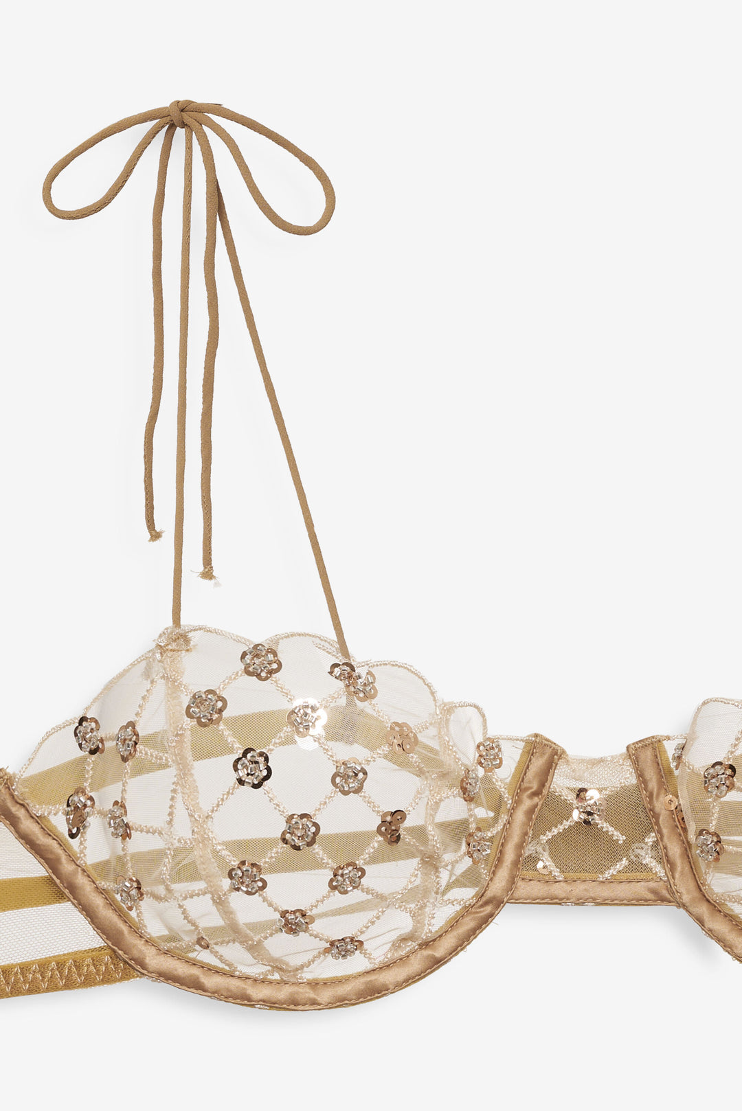 For Love and Lemons Dazzle Me Underwire Bra - Gold