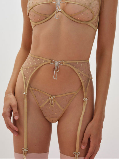For Love and Lemons Izzy Garter Belt - Gold
