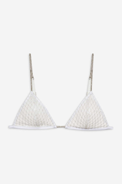 For Love and Lemons Glitter Bralette - White