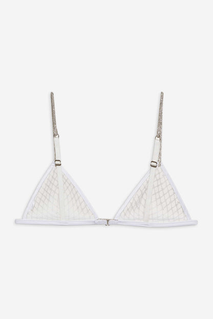 For Love and Lemons Glitter Bralette - White