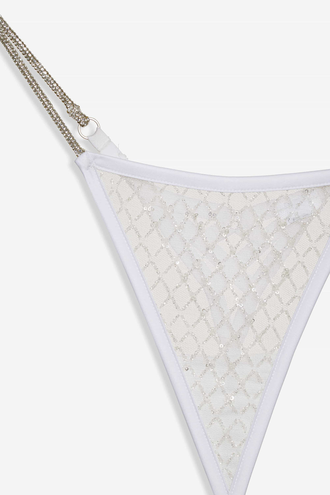 For Love and Lemons Glitter Thong Panty - White