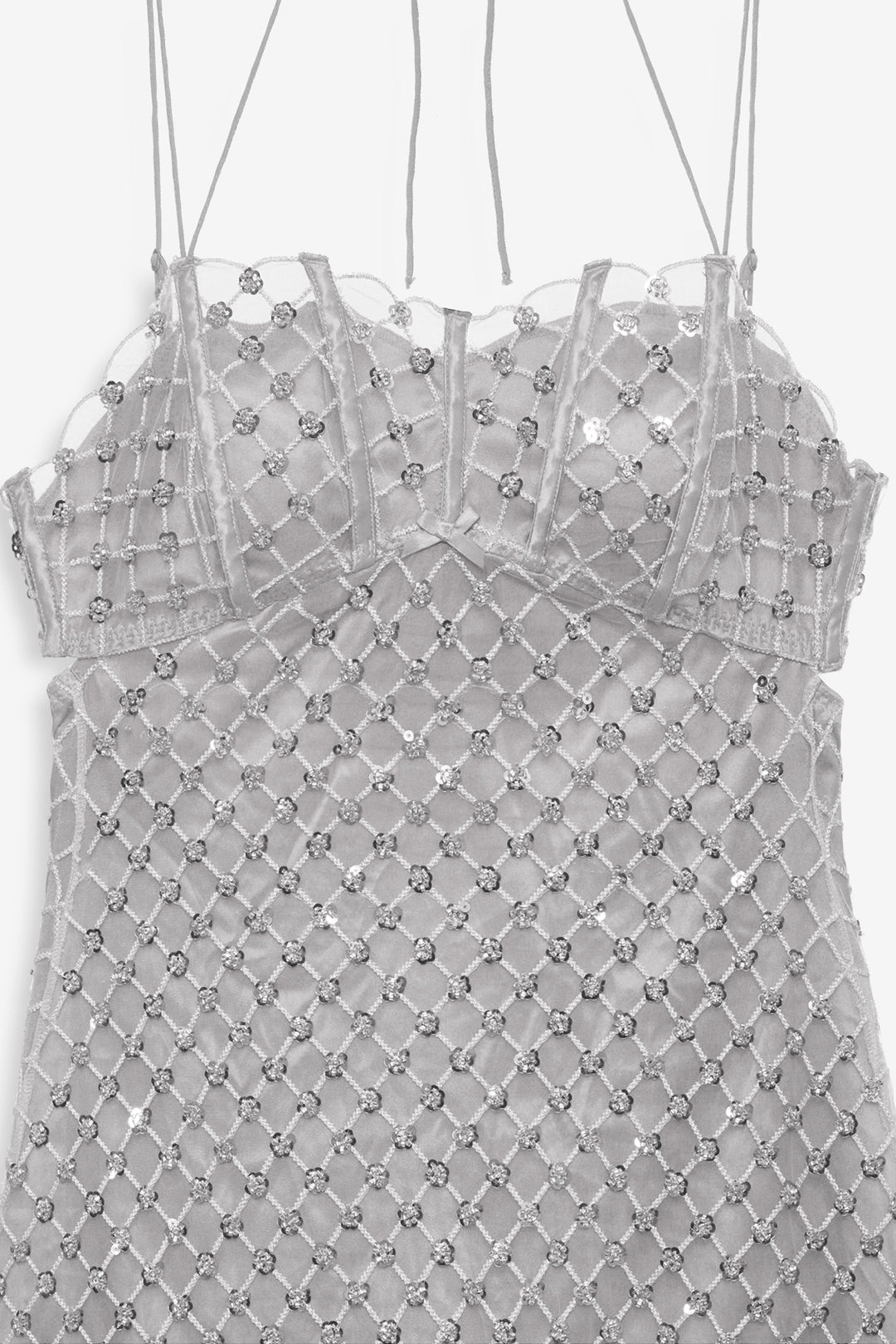For Love and Lemons Dazzle Me Slip Dress - Silver