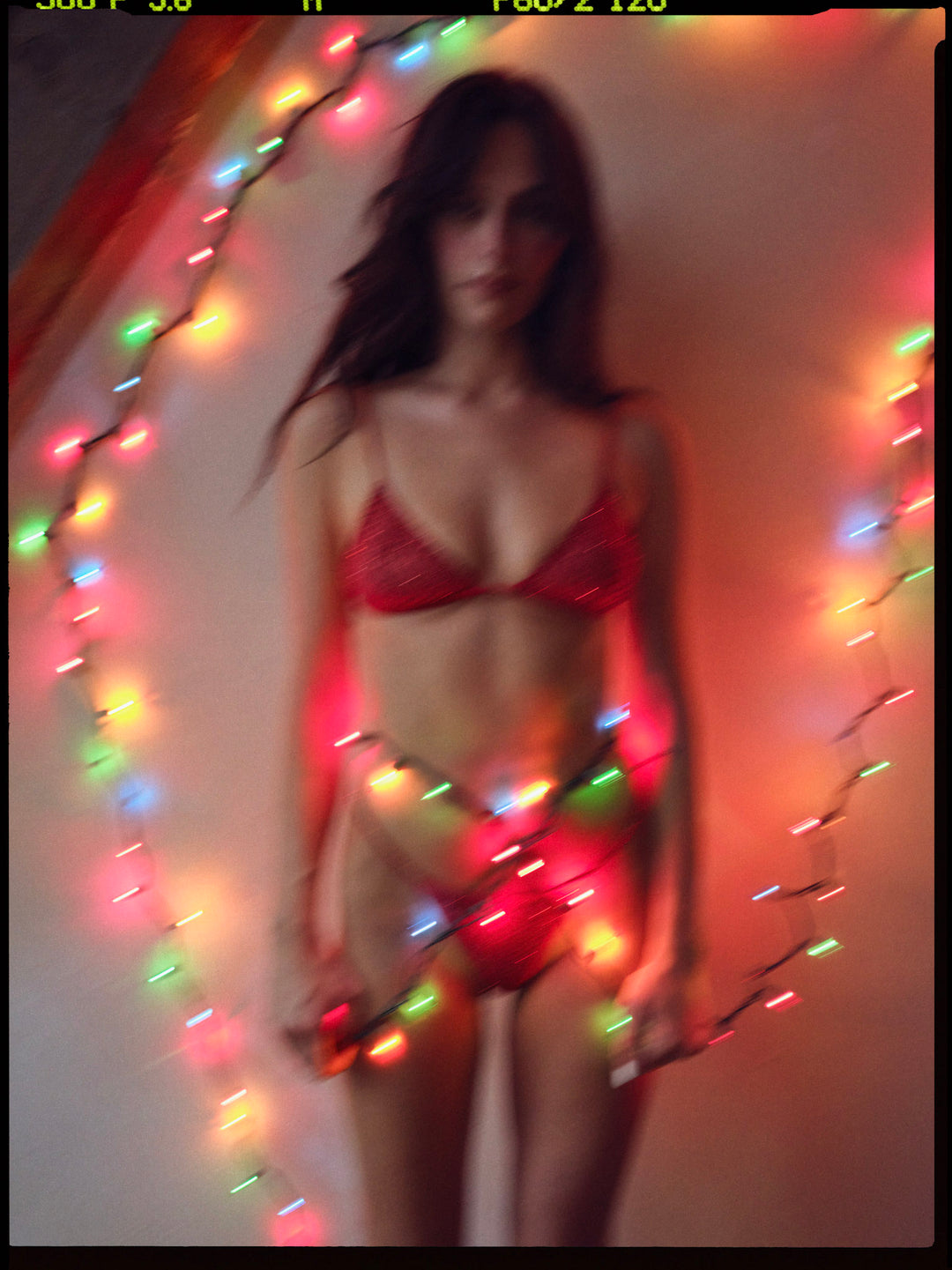 For Love and Lemons Glitter Bralette - Red