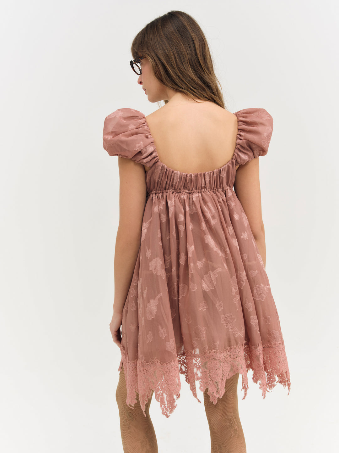 For Love and Lemons Olivia Mini Dress - Mahogany