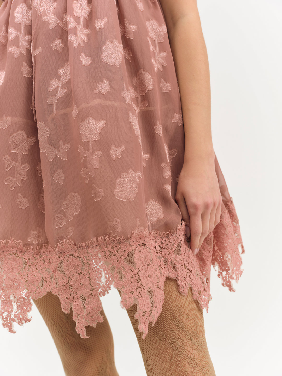 For Love and Lemons Olivia Mini Dress - Mahogany