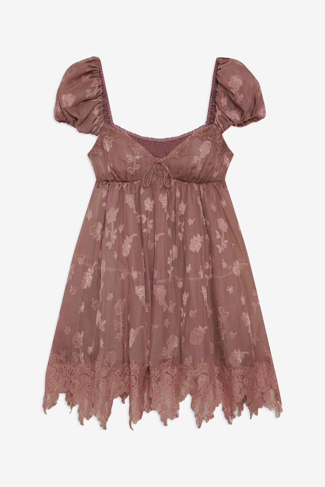 For Love and Lemons Olivia Mini Dress - Mahogany