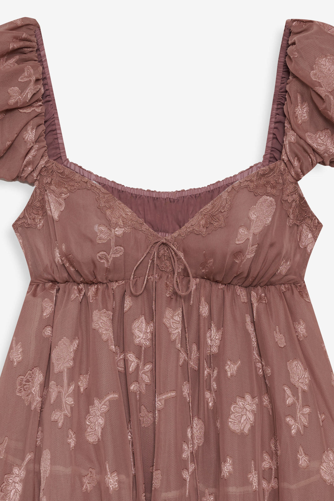 For Love and Lemons Olivia Mini Dress - Mahogany
