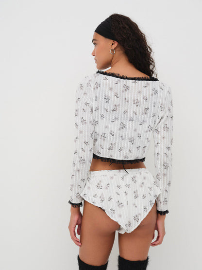 For Love and Lemons Fawn Cardigan - White