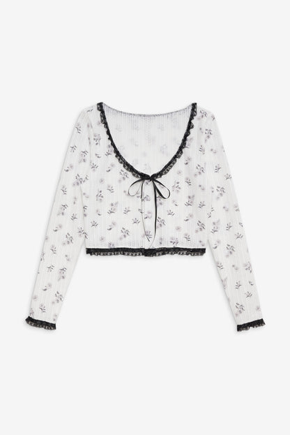 For Love and Lemons Fawn Cardigan - White