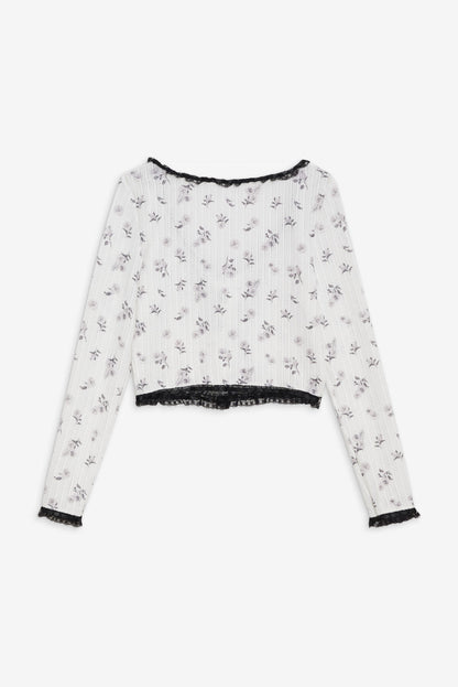 For Love and Lemons Fawn Cardigan - White