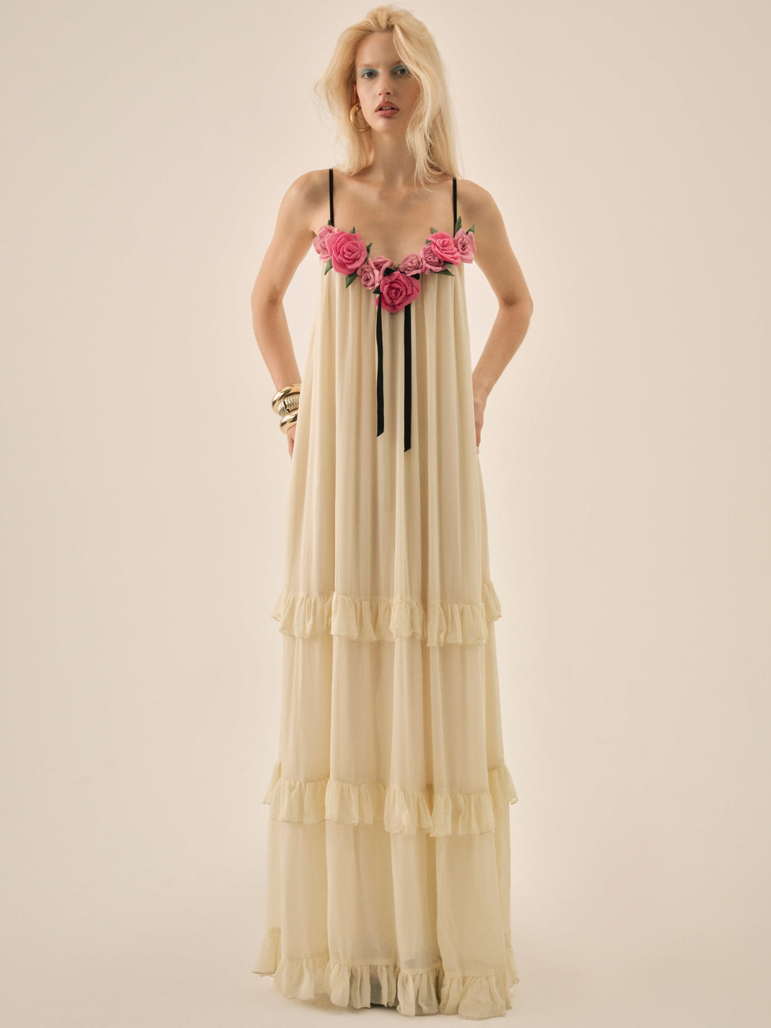 For Love and Lemons Rosalie Maxi Dress - Cream