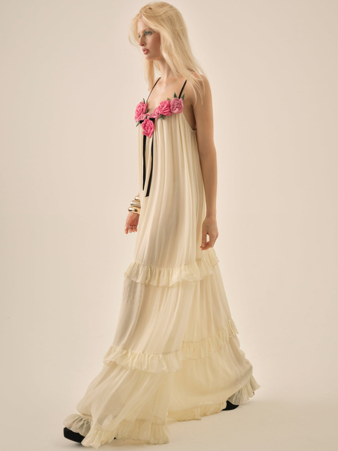 For Love and Lemons Rosalie Maxi Dress - Cream