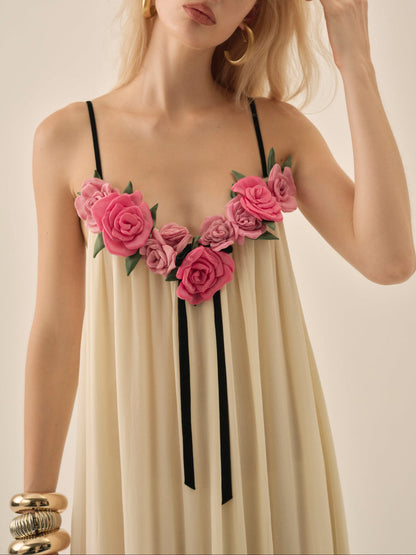 For Love and Lemons Rosalie Maxi Dress - Cream