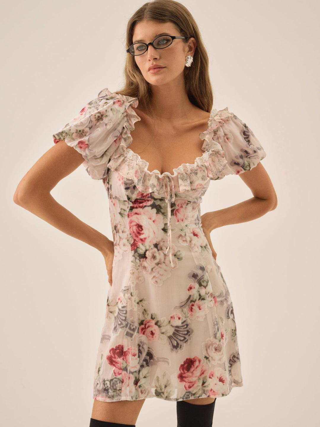 For Love and Lemons Nora Mini Dress - White