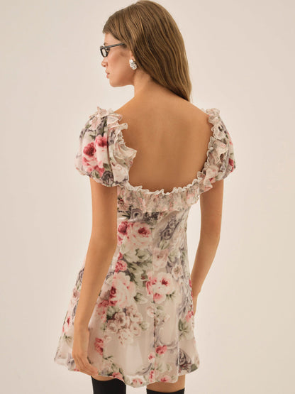 For Love and Lemons Nora Mini Dress - White