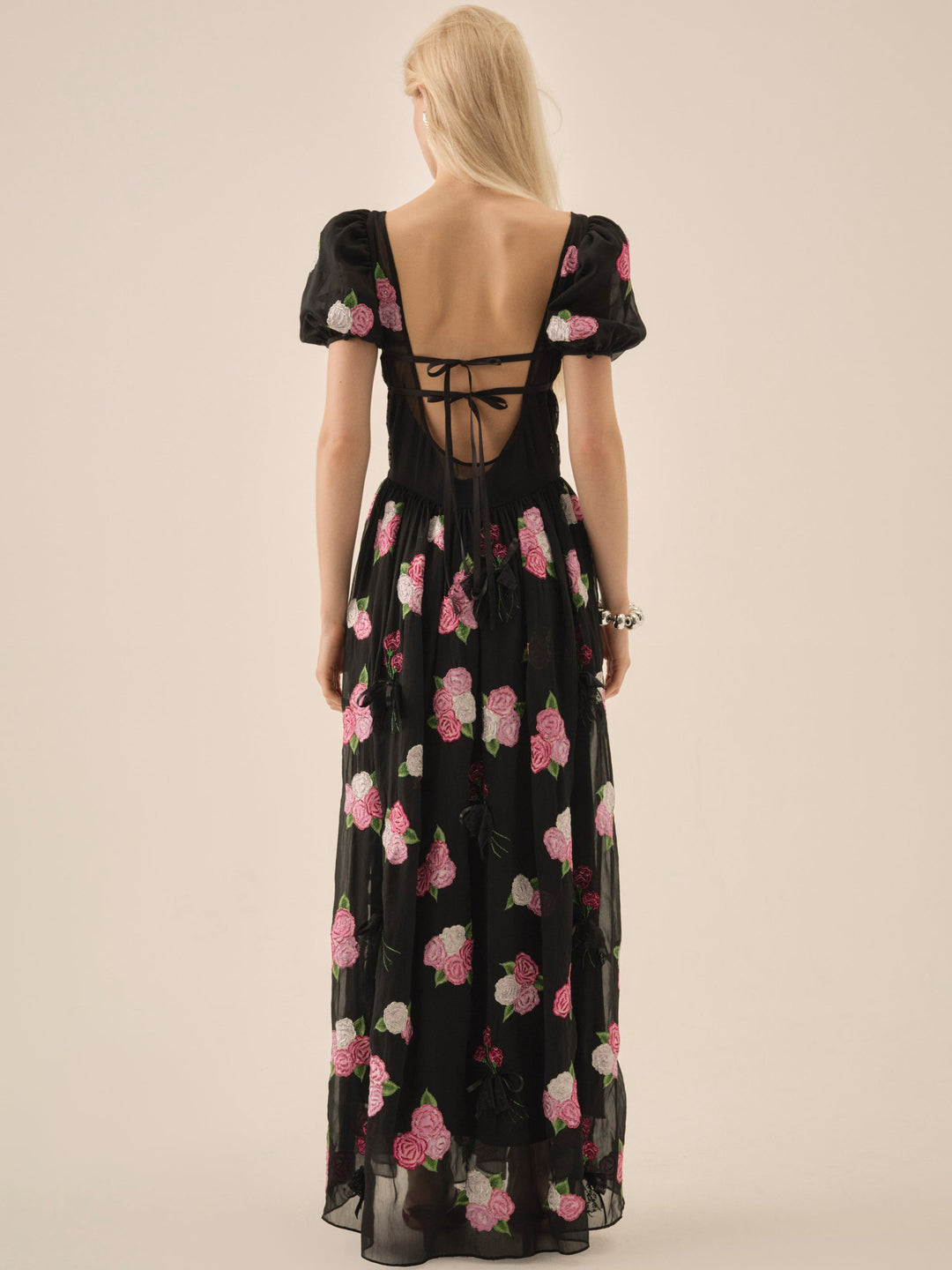 For Love and Lemons Midnight Garden Maxi Dress - Black