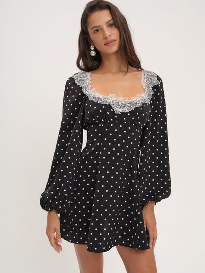 For Love and Lemons Deja Mini Dress - Black