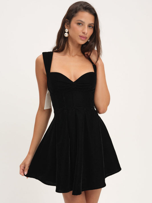 For Love and Lemons August Mini Dress - Black
