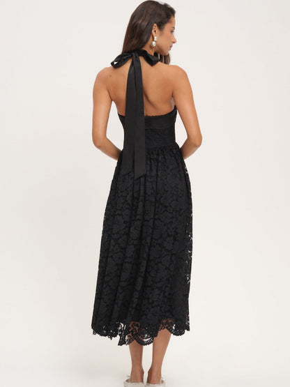 For Love and Lemons Lakeside Midi Dress - Black