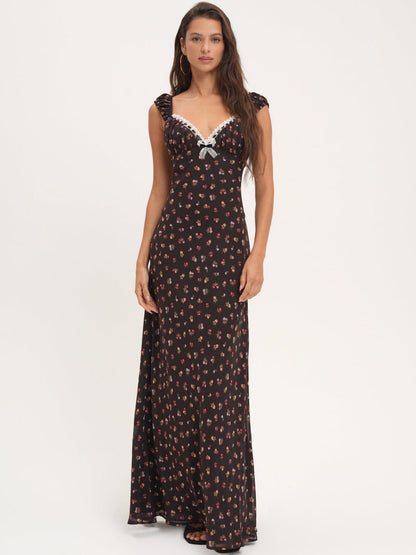 For Love and Lemons Emmaline Maxi Dress - Black