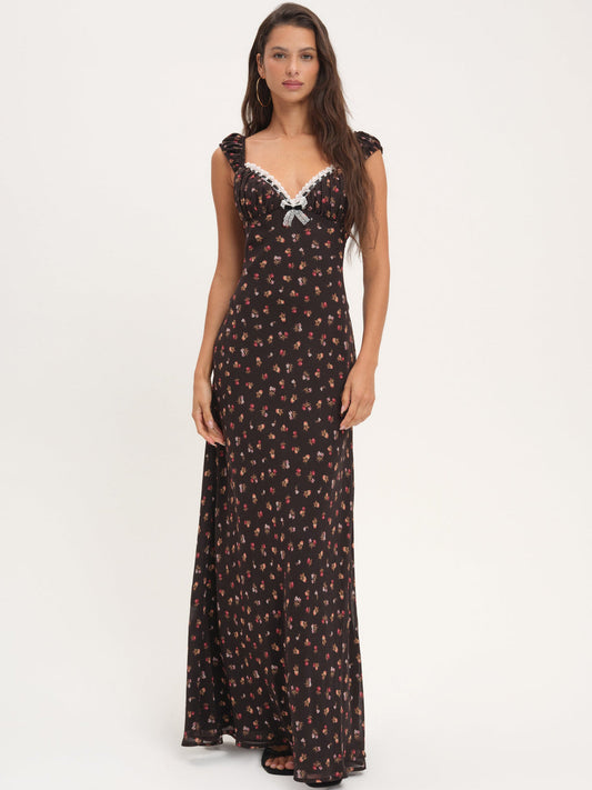 For Love and Lemons Emmaline Maxi Dress - Black