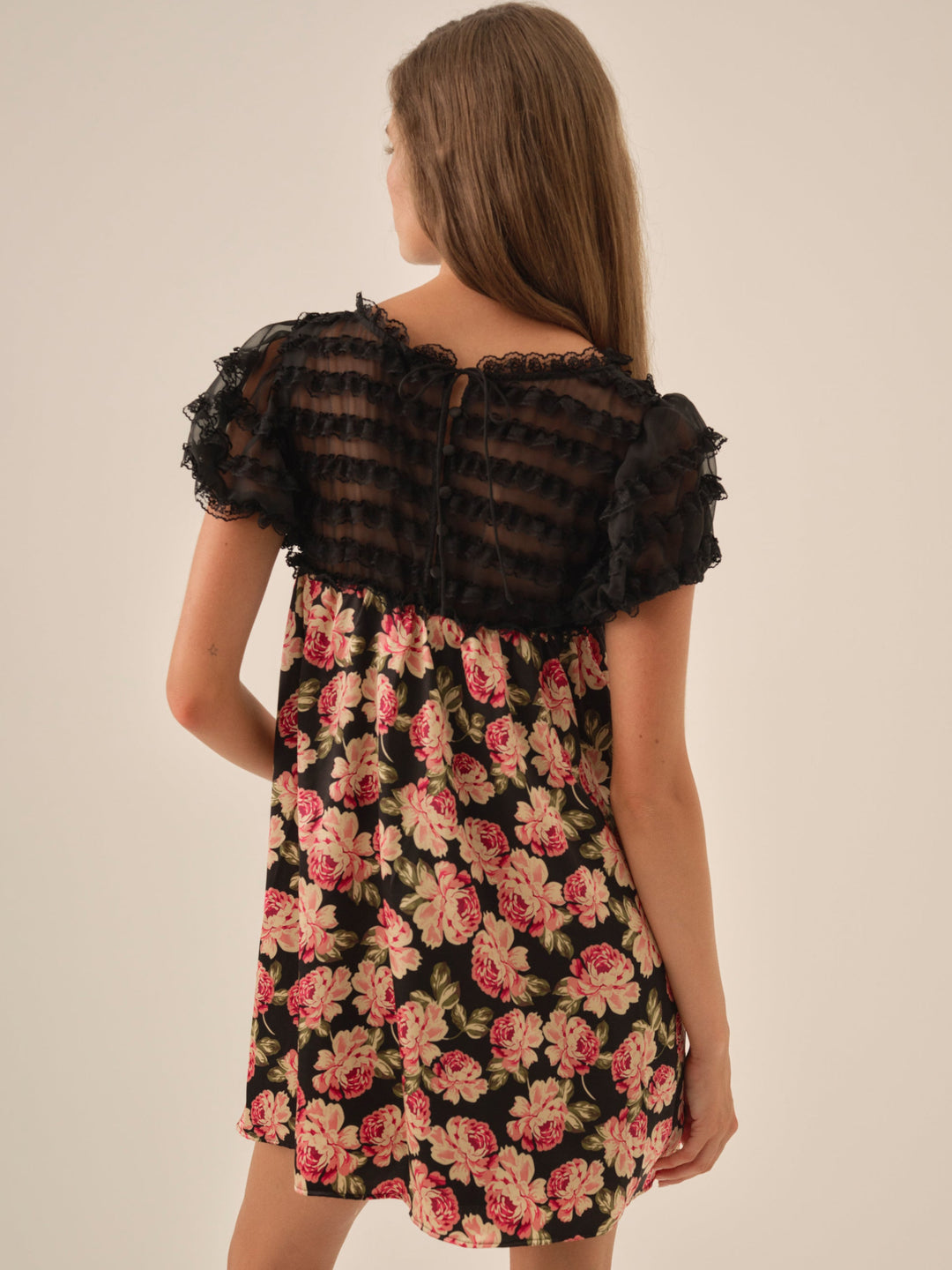 For Love and Lemons Belmond Floral Mini Dress - Black