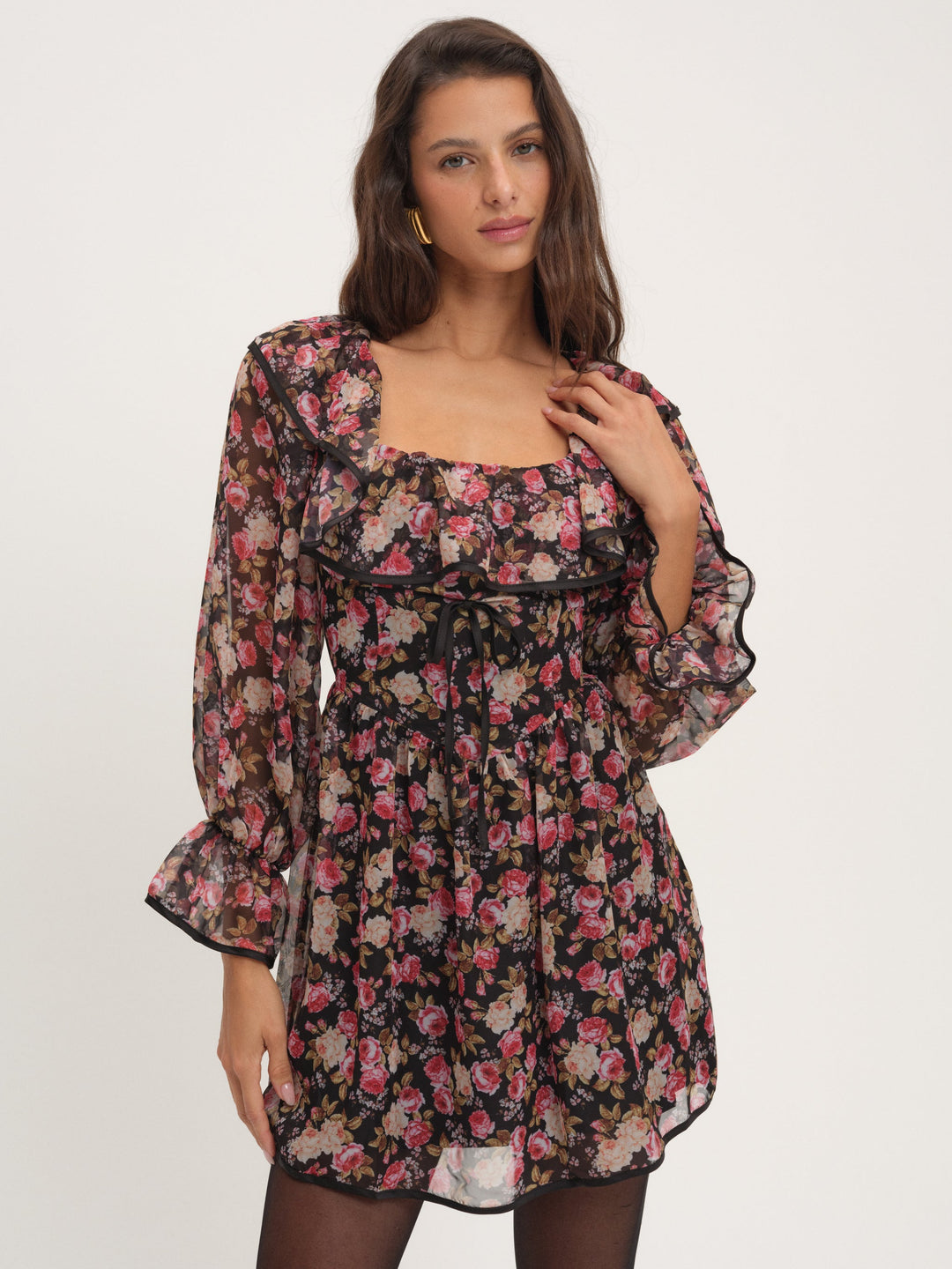 For Love and Lemons Amara Mini Dress - Black