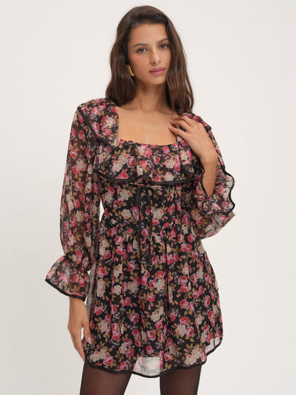 For Love and Lemons Amara Mini Dress - Black