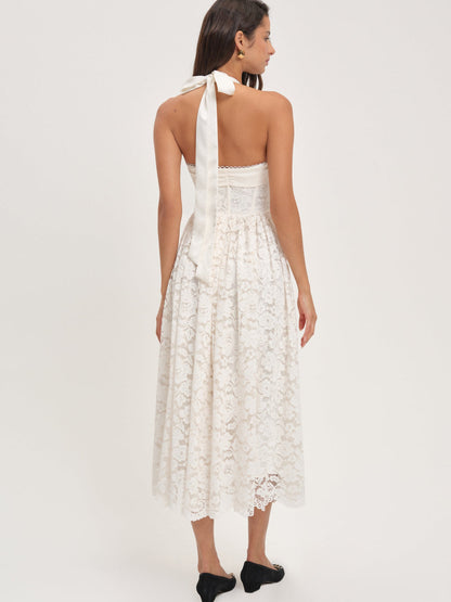 For Love and Lemons Lakeside Midi Dress - Cream