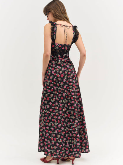 For Love and Lemons Clarisse Maxi Dress - Black