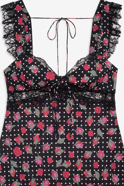 For Love and Lemons Clarisse Maxi Dress - Black