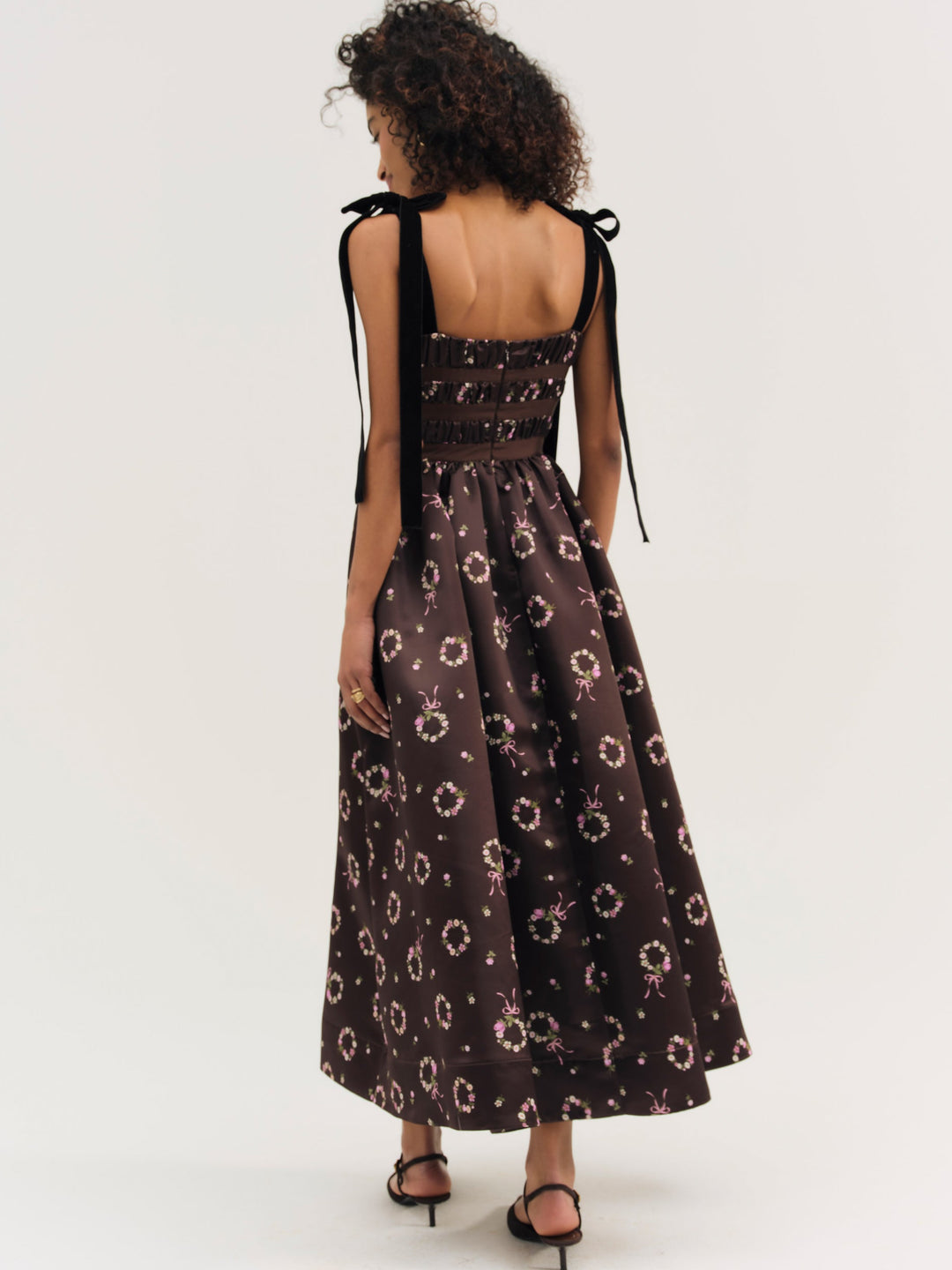 For Love and Lemons Kendra Midi Dress - Brown