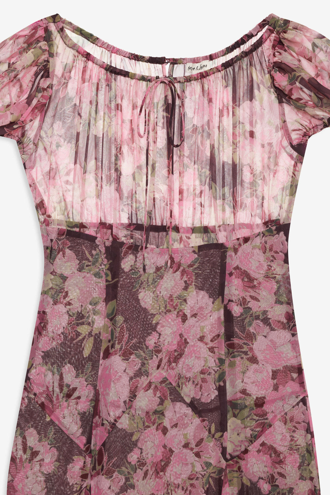 For Love and Lemons Adeline Floral Midi Dress - Brown