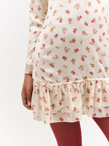 For Love and Lemons Adahlia Floral Mini Dress - Cream