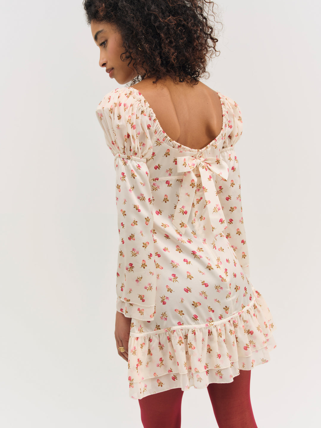 For Love and Lemons Adahlia Floral Mini Dress - Cream