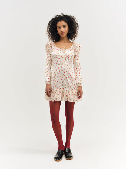 For Love and Lemons Adahlia Floral Mini Dress - Cream