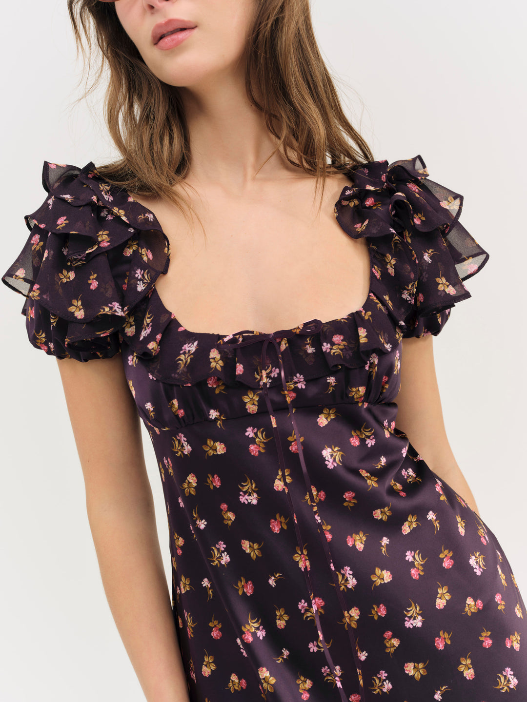 For Love and Lemons Alice Maxi Dress - Eggplant