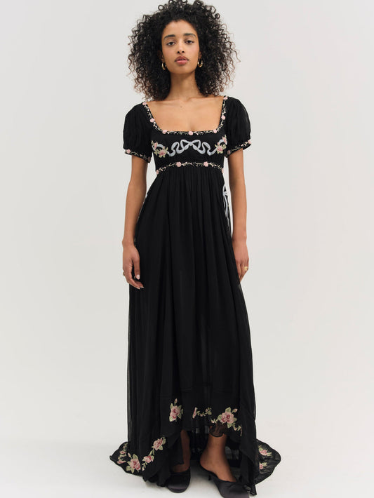For Love and Lemons Rosemarie Maxi Dress - Black