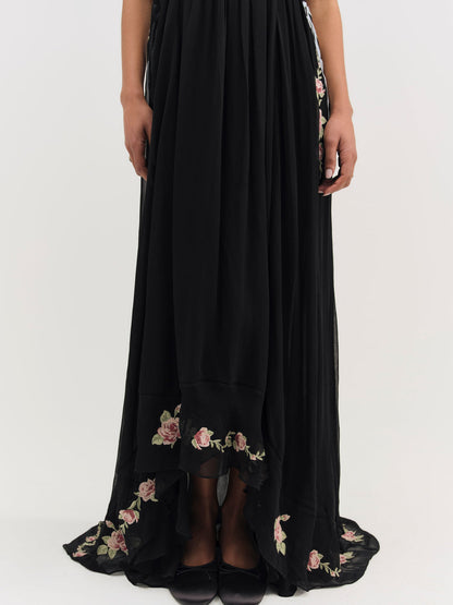 For Love and Lemons Rosemarie Maxi Dress - Black