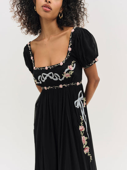 For Love and Lemons Rosemarie Maxi Dress - Black