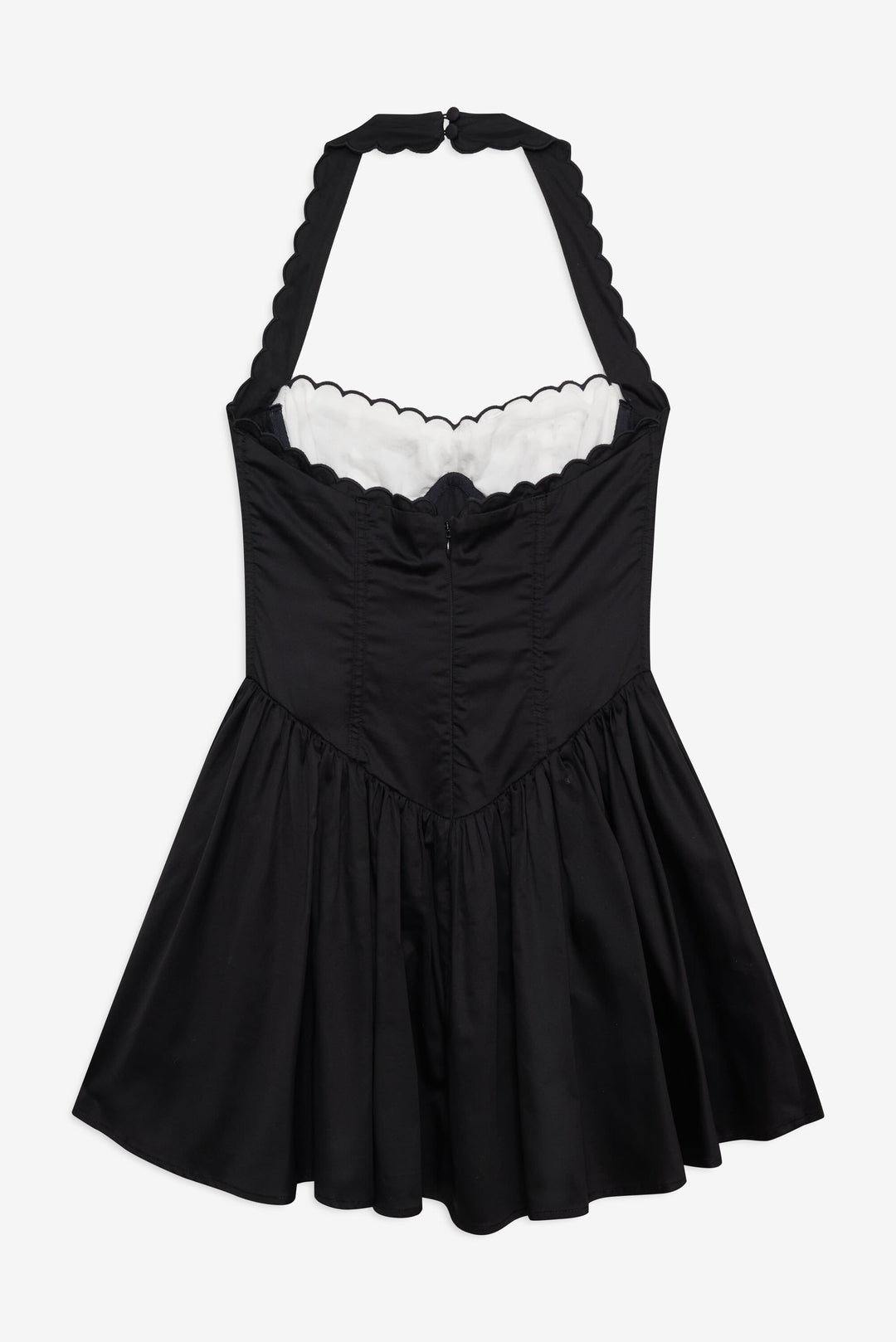 For Love and Lemons Tea Time Poplin Bustier Mini Dress - Black