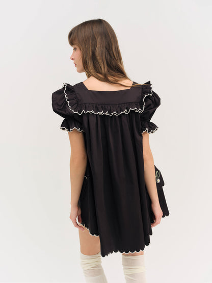 For Love and Lemons Tea Time Babydoll Dress - Black