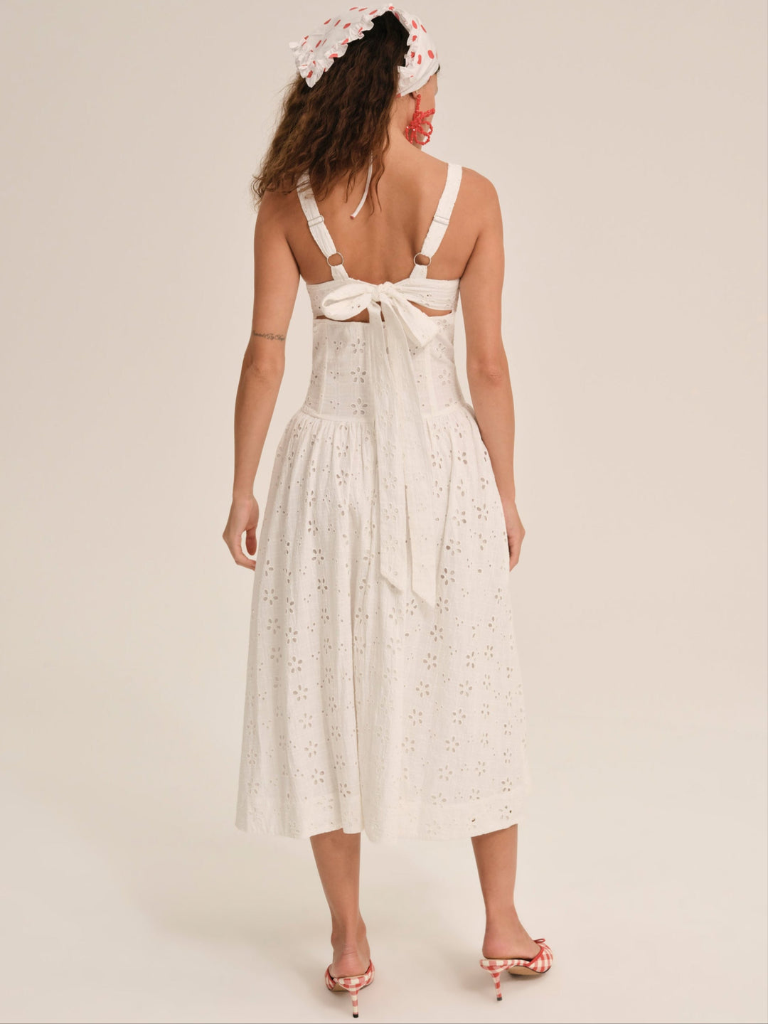 For Love and Lemons Dreamy Daisy Midi Dress - White