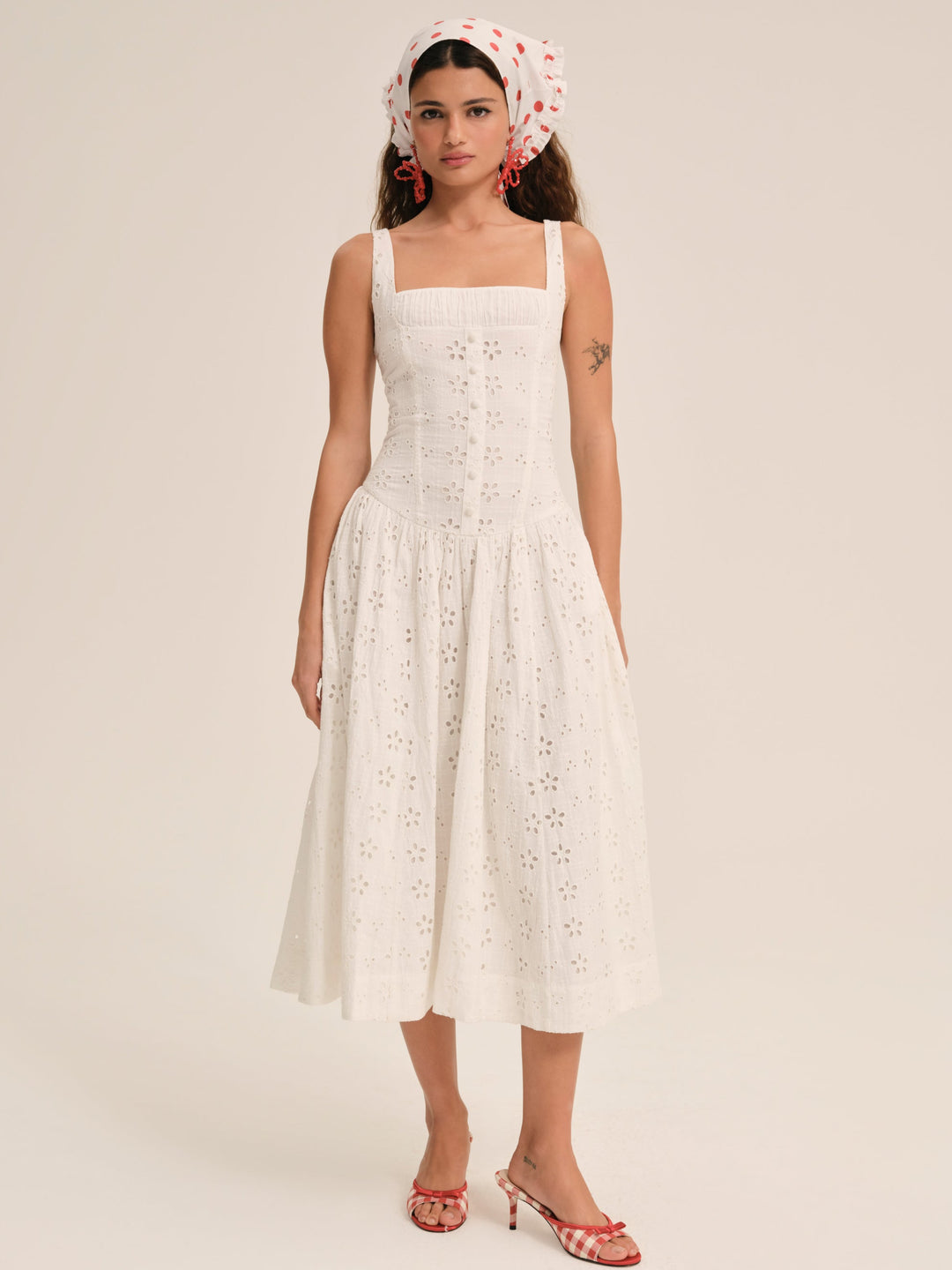 For Love and Lemons Dreamy Daisy Midi Dress - White