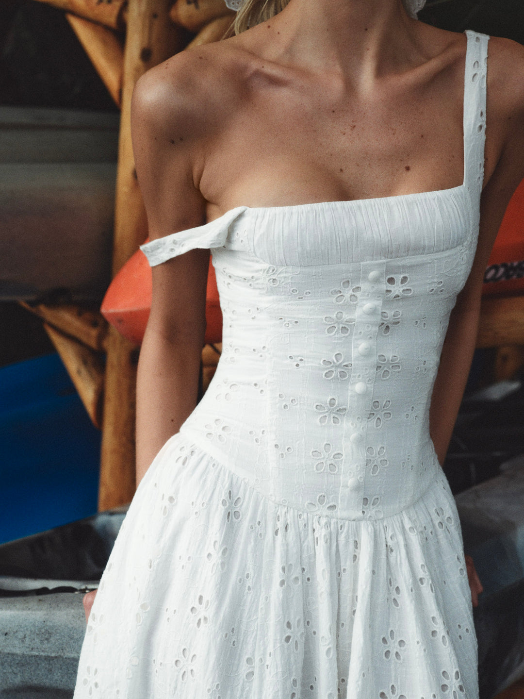 For Love and Lemons Dreamy Daisy Midi Dress - White