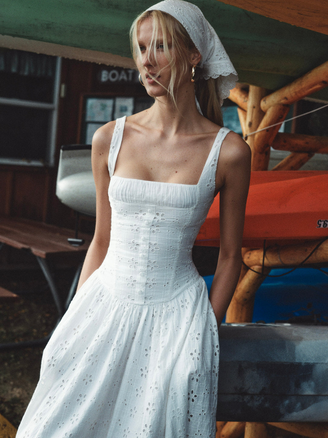 For Love and Lemons Dreamy Daisy Midi Dress - White