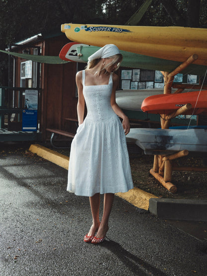 For Love and Lemons Dreamy Daisy Midi Dress - White