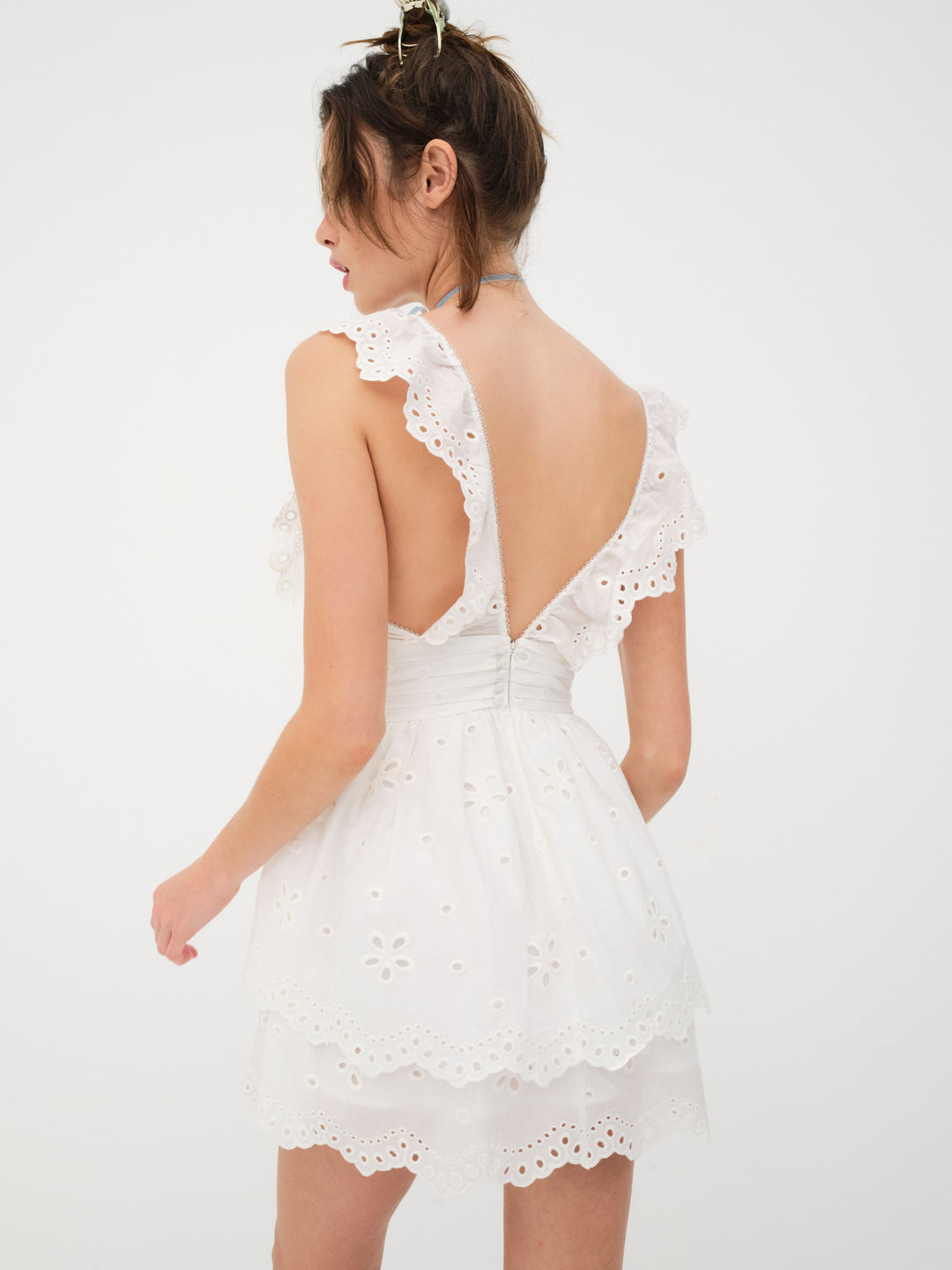 For Love and Lemons Serena Sleeveless Dress - White