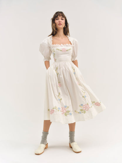 For Love and Lemons Erin Midi Dress - Cream
