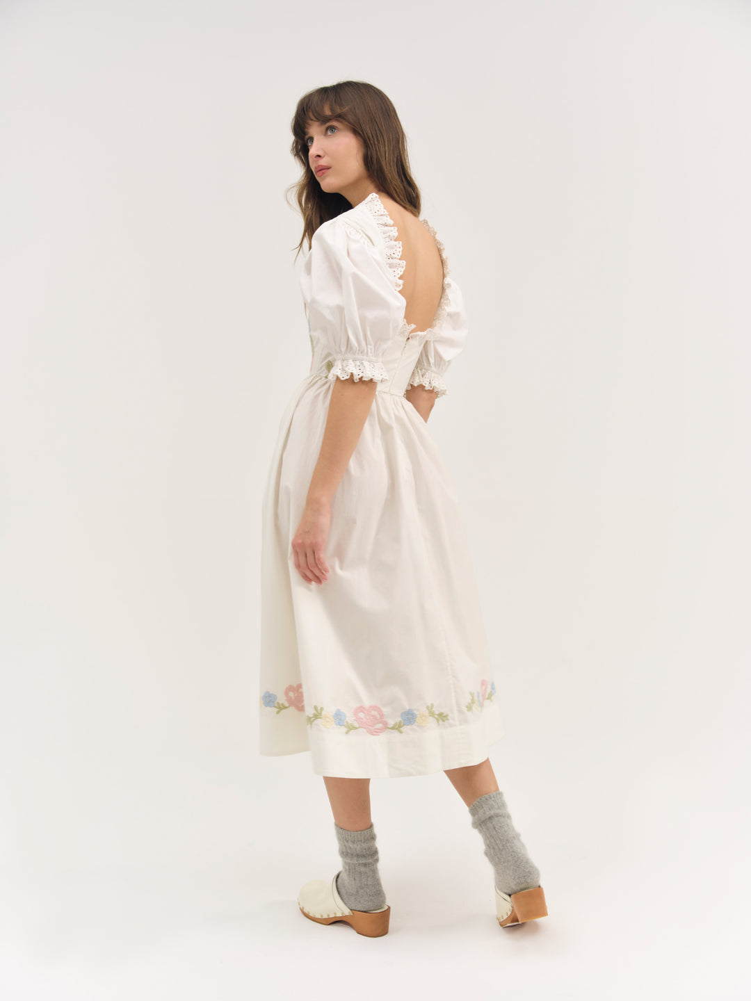 For Love and Lemons Erin Midi Dress - Cream